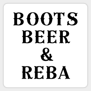 Boots Beer & Reba Magnet